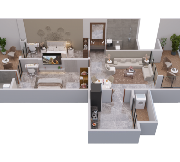 2 BHK Layout residency