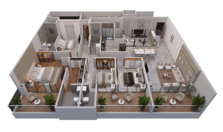 4 BHK Residency Layout - 45 Nirvana Hills